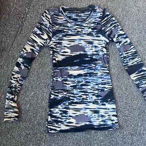 Karen Kane Semi Sheer Nylon Mesh Long Sleeve Blouse - Medium!